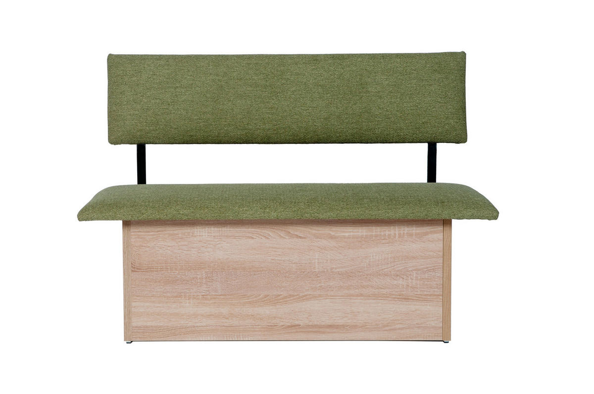 SITZBANK Das Raumwunder - Eichefarben/Grün, Holzwerkstoff/Textil (48/88/125cm) - Kundler Home