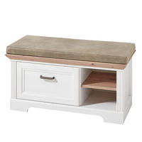 GARDEROBENBANK - Pinienfarben, Holzwerkstoff/Metall (93/49/41cm) - home24