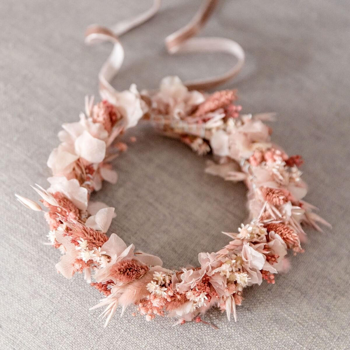 HAARKRANZ Trockenblumen rosa-monochrome - rosa - Rosa, Naturmaterialien (30cm) - Lykke & You