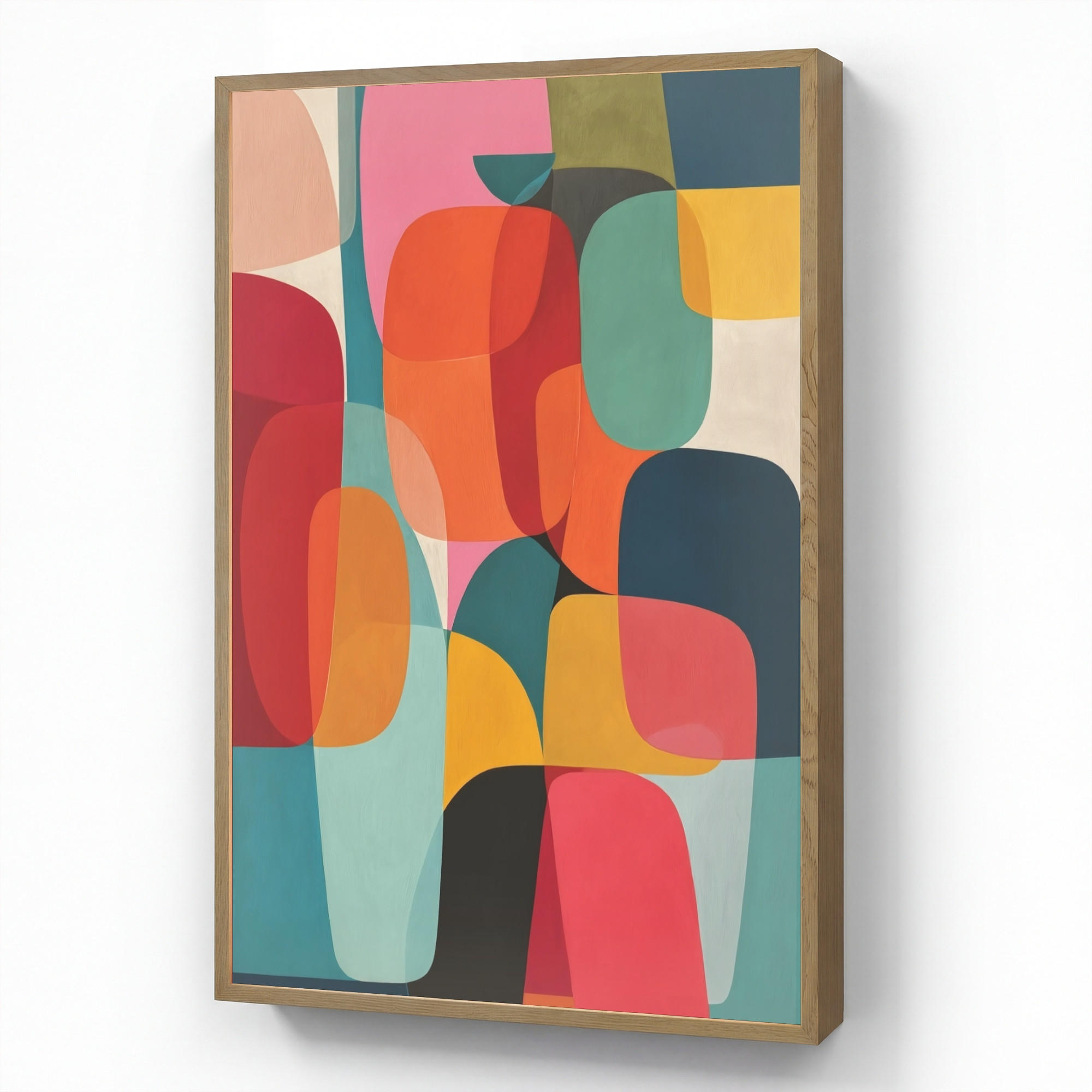 OnlyWow NÁSTĚNNÁ LAMPA S AKUMULÁTOREM Tvary - barevné - abstraktní - letadla 70x100 cm