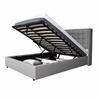 BETTKASTEN WEMBLEY mit Lattenrost/ Bett 140x190 - Hellgrau - Grau, Holzwerkstoff (140/190cm) - Weber Industries