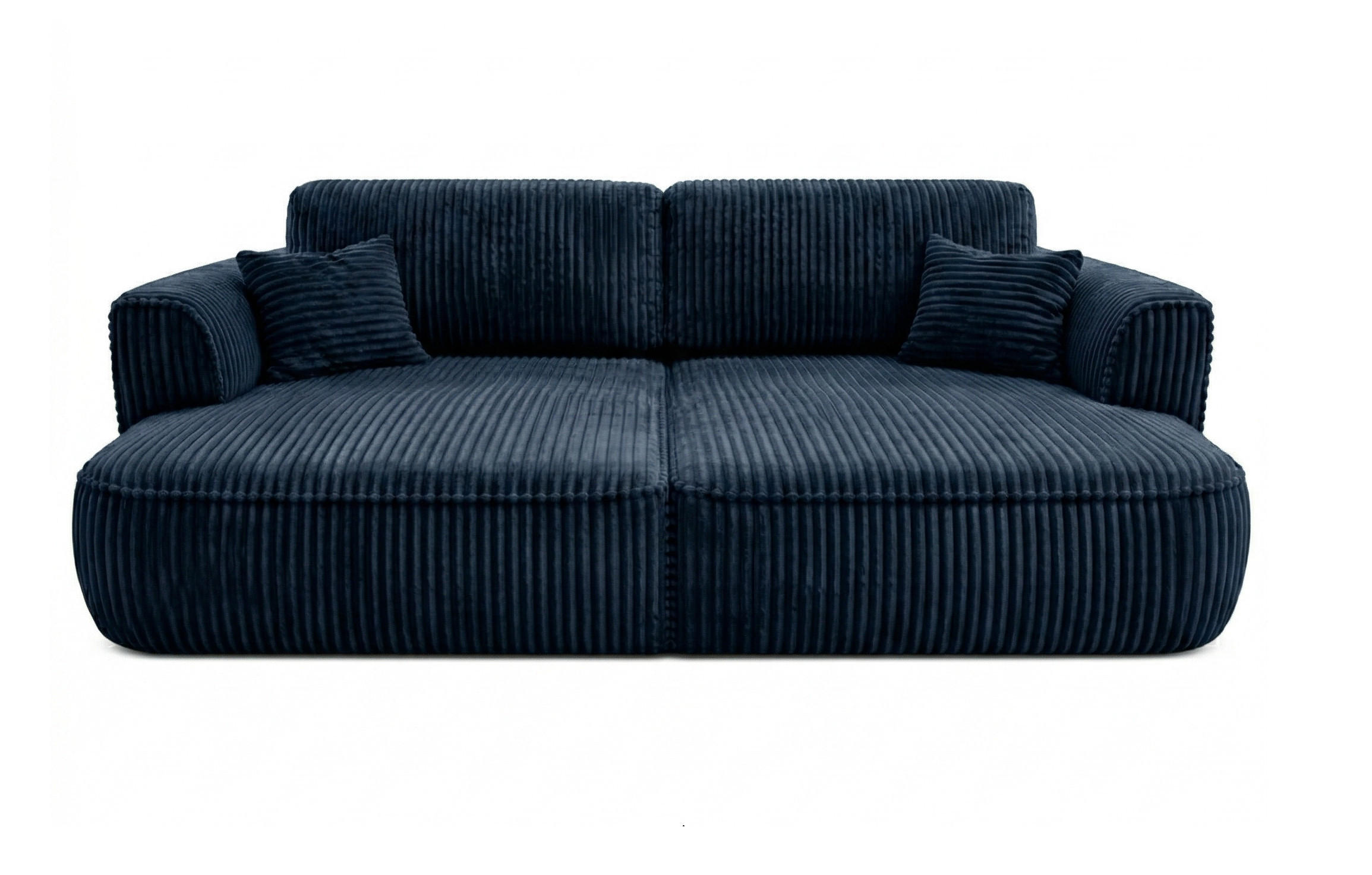 BIGSOFA COZI, Dunkelblau mit Cordbezug - Dunkelblau, Kunststoff/Textil (240/87/180cm) - KS Home Concept