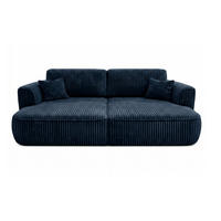 BIGSOFA COZI, Dunkelblau mit Cordbezug - Dunkelblau, Kunststoff/Textil (240/87/180cm) - KS Home Concept