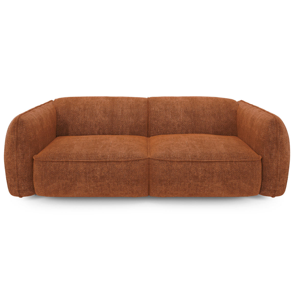 SOFA 4-SITZER Rastervelours Terracotta 230cm - Terra cotta, Textil (230/74/90cm) - Sia Home