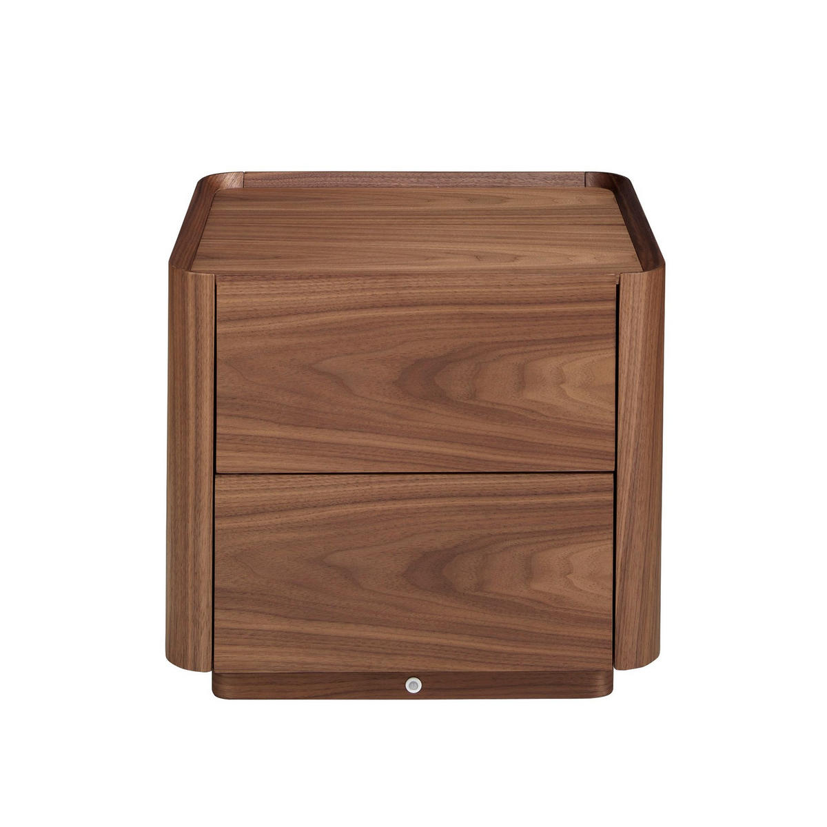 NACHTSCHRANK Nachttisch aus Nussbaumholz mit Beleuchtung 50/45/45 cm - Walnussfarben, Holz (50/45/45cm) - ANGEL CERDA