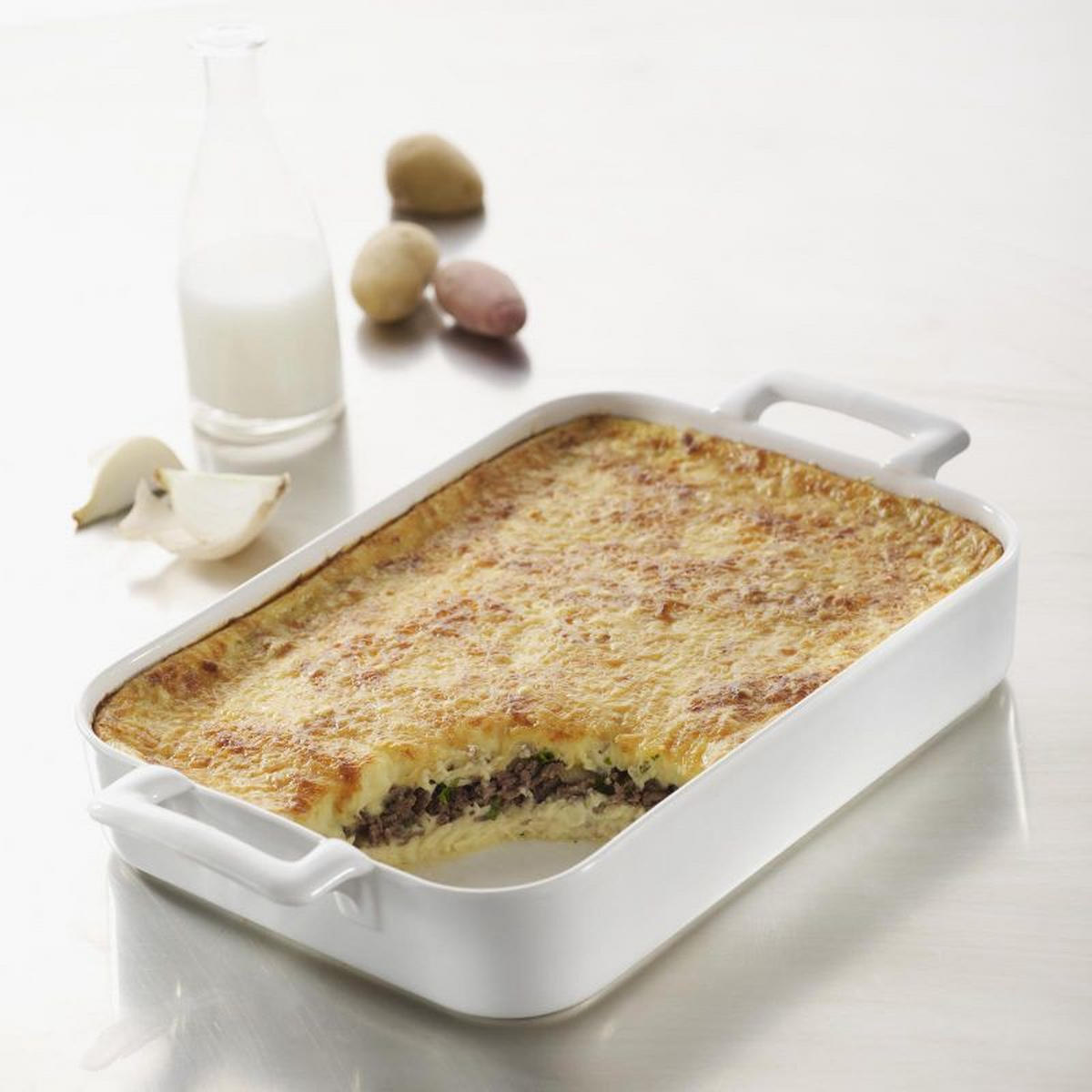 AUFLAUFFORM 250 cl RECHTECKIG Weiss - Multicolor, Keramik (30/21.5/6.5cm) - Revol Porcelaine France