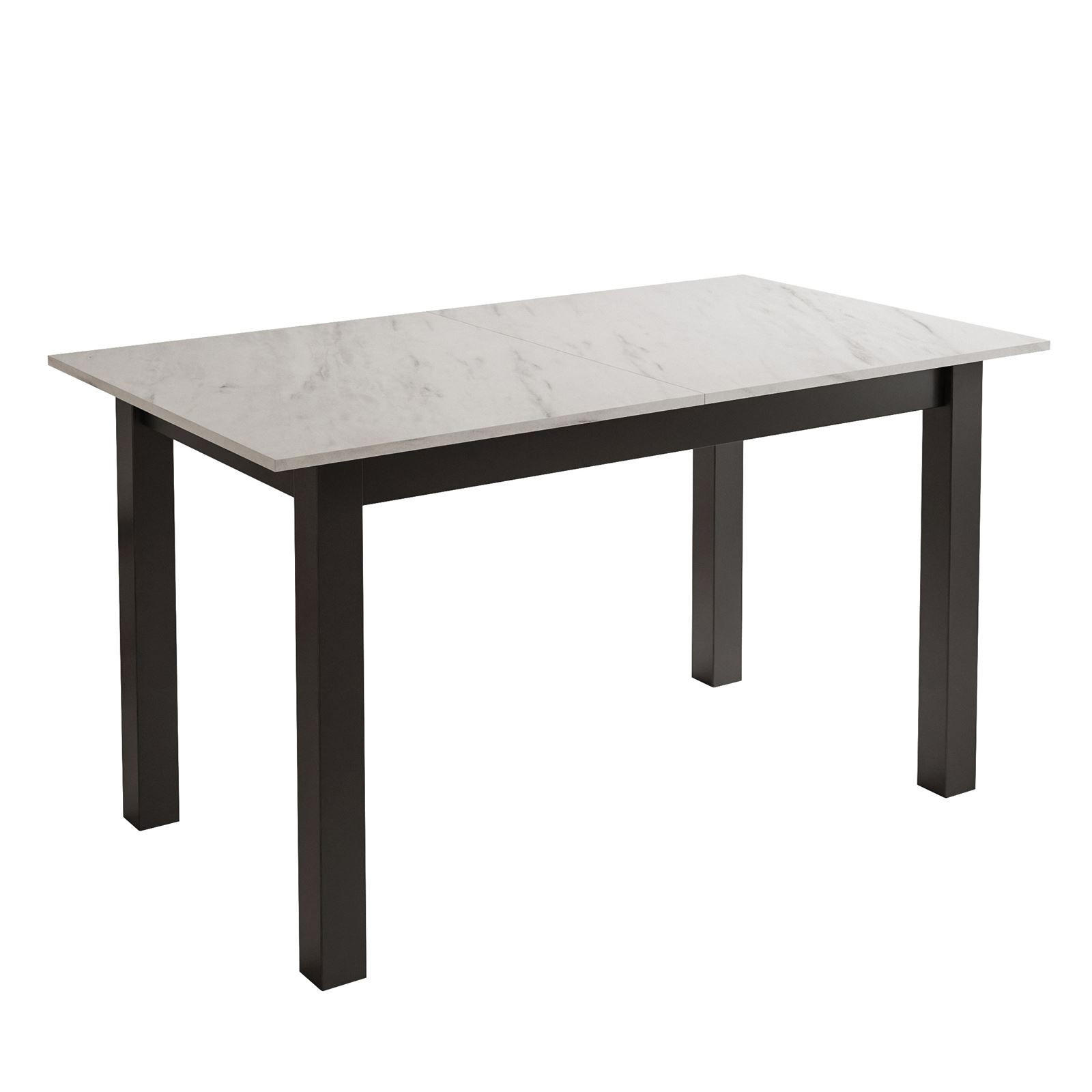ESSTISCH ARTON 140-195 cm für 6-8 Personen - Multicolor/Schwarz, Holzwerkstoff/Metall (140/80/77cm) - Lookway