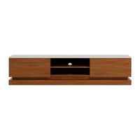 TV-BOARD - 190 cm x 40 cm - Holz, Platte - Naturfarben Dunkel, Beige - DEVIKA - Beige/Naturfarben, Holz (190/44/40cm) - Vente-Unique