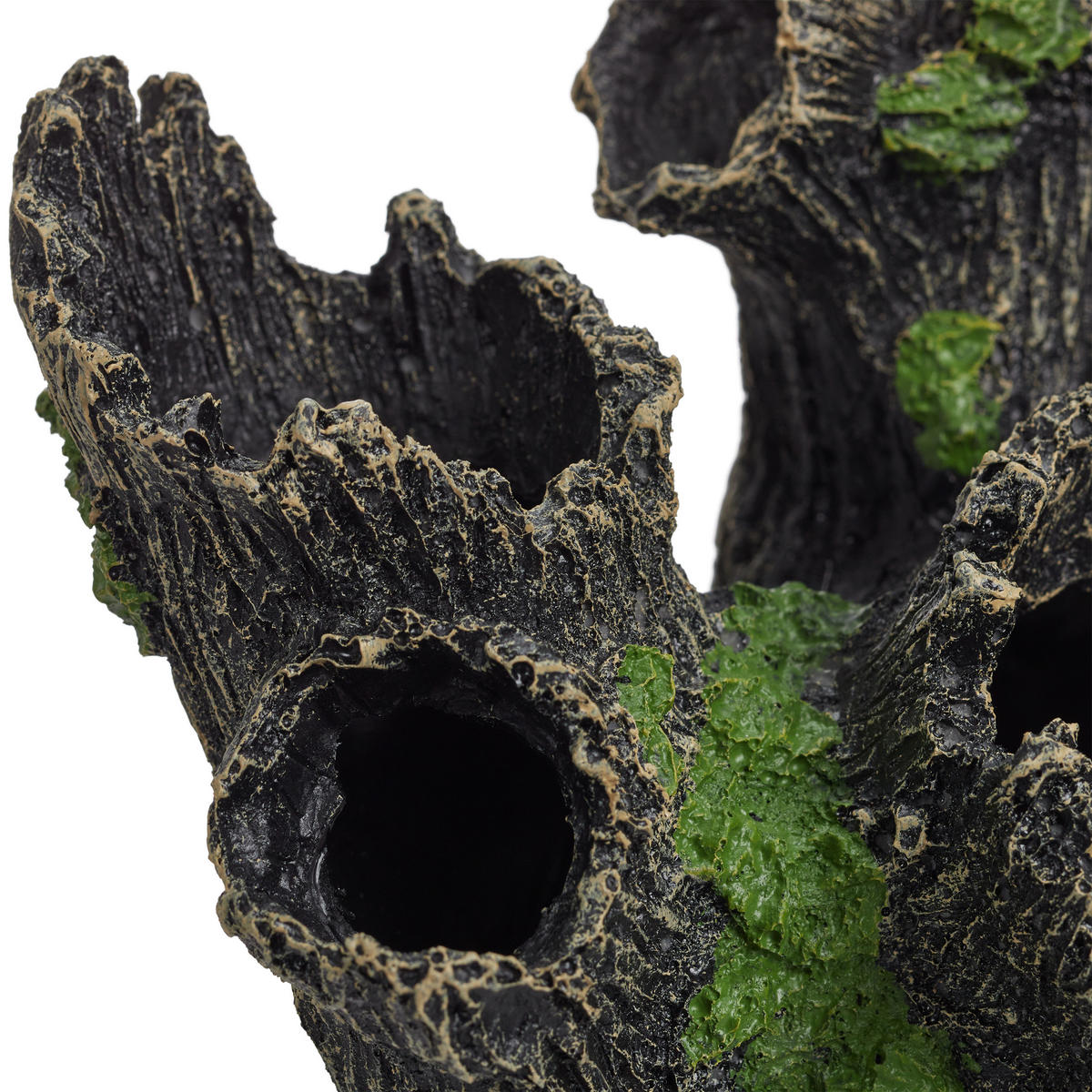 DEKORÁCIA akvária kmeňa stromu - čierna, plast (15.5/16.5/11cm) - Relaxdays