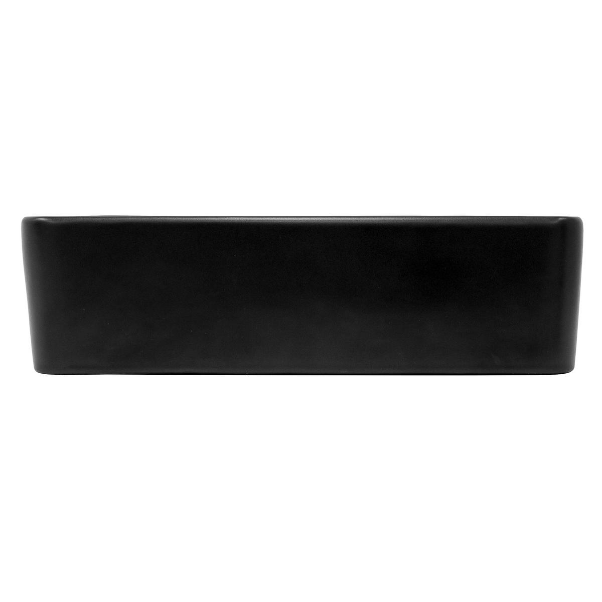 WASCHBECKEN - Schwarz, Keramik (36.5/14/49cm) - ML-DESIGN