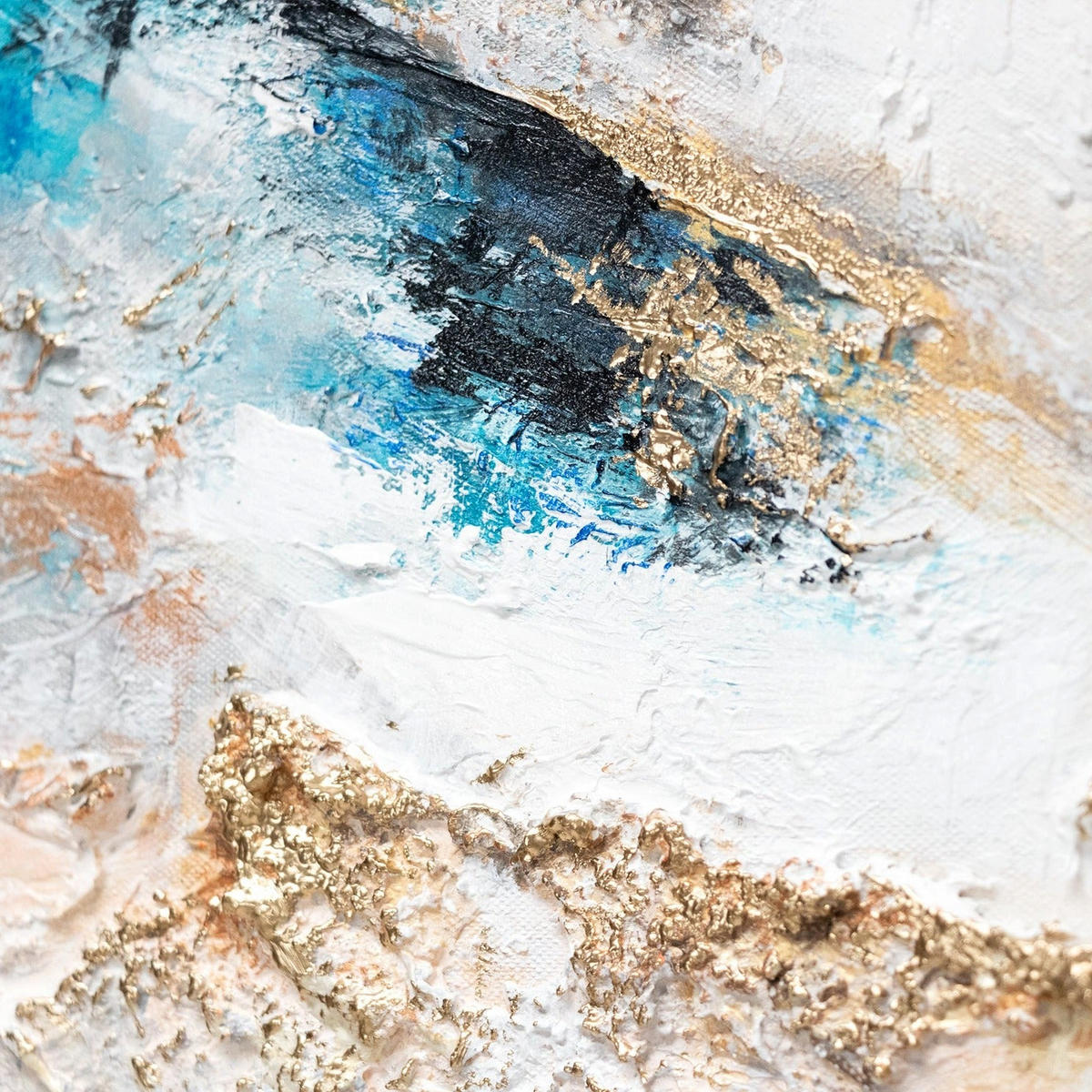GEMÄLDE Smaragd Schattenfugenrahmen Weiß 140x70 cm - Weiß, Holz (140/70cm) - YS-art gallery