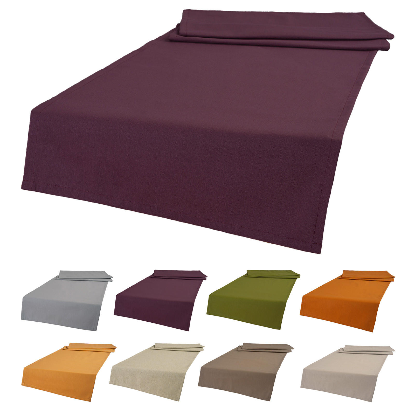 TISCHLÄUFER Wunschton sukkulenten-violet 40/130 cm - Violett, Textil (40/130cm) - beties Heimtextil