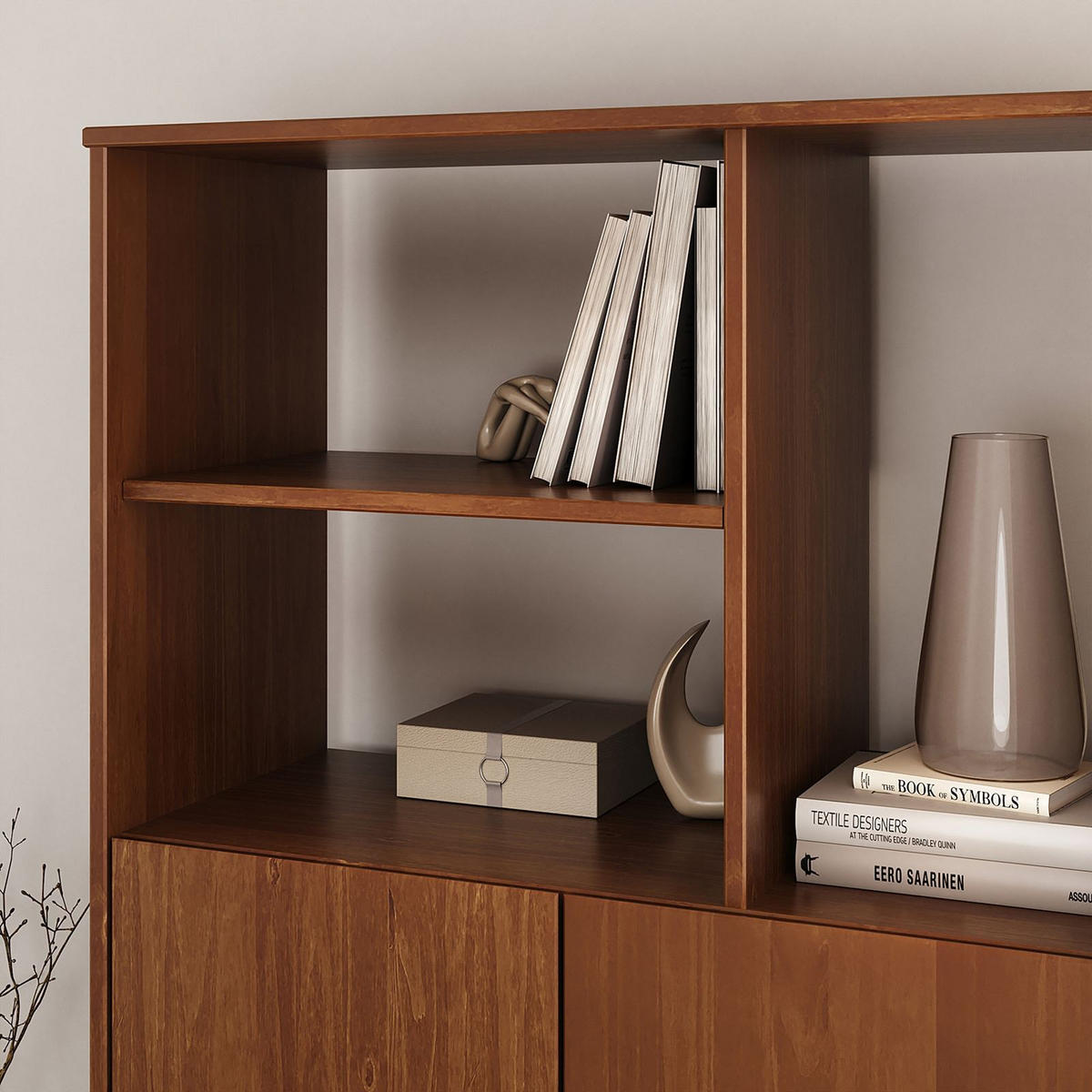 HIGHBOARD SIMONA - Kastanienfarben, Holz (80/133/37cm) - IDIMEX