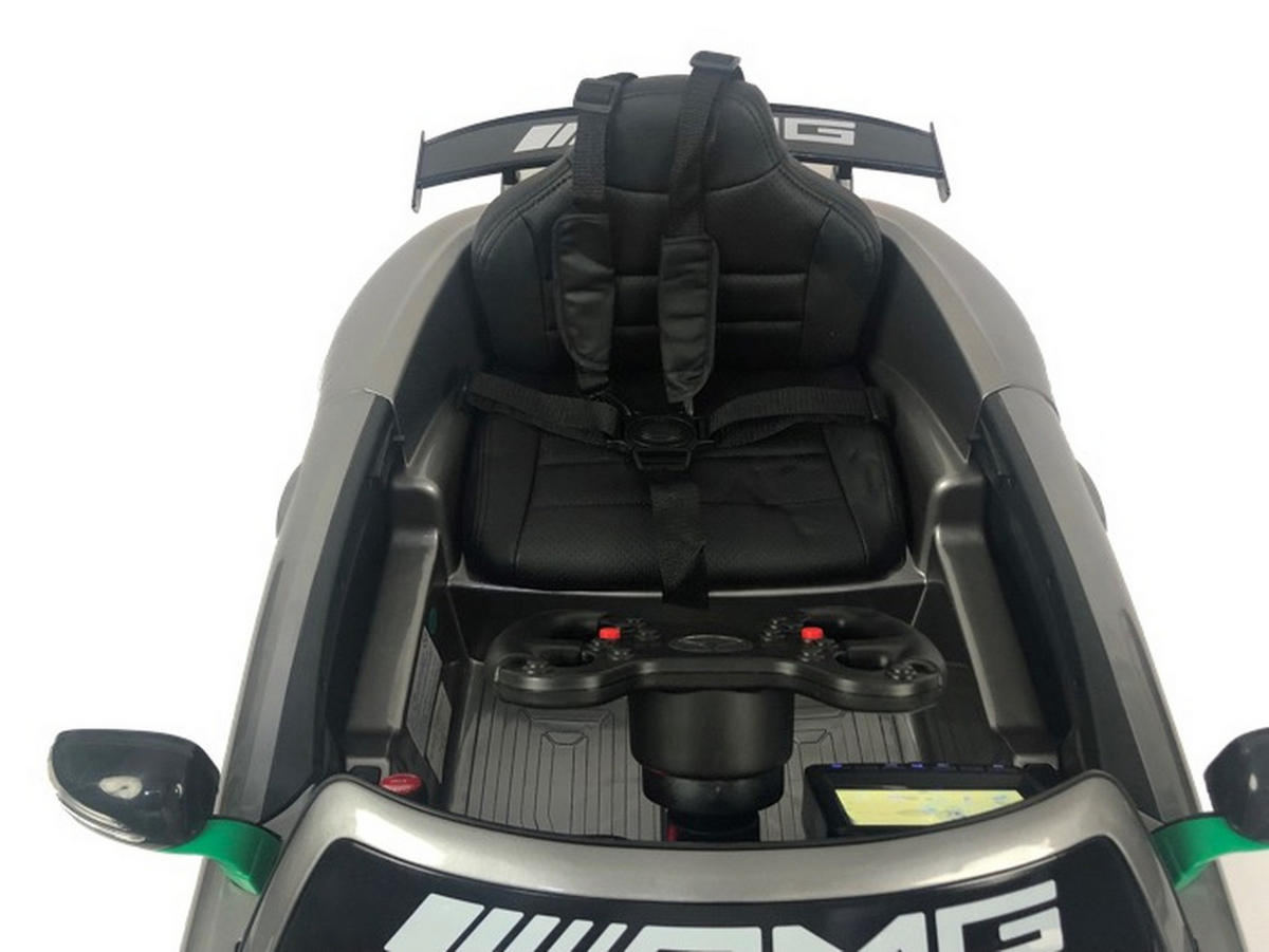 KINDER ELEKTROAUTO Mercedes GT 4 grau - Grau, Kunststoff (116/58/46cm) - TPFLiving