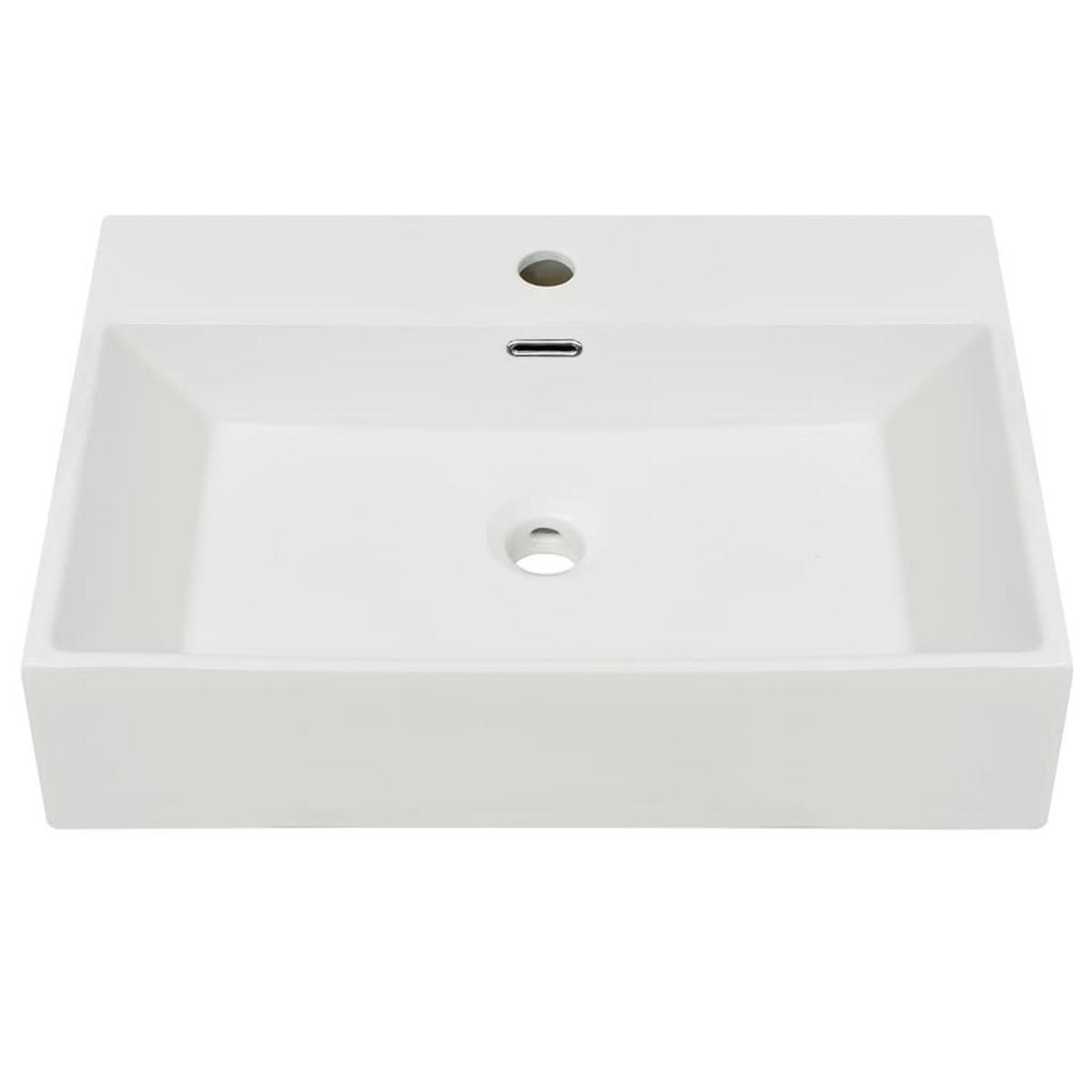 WASCHBECKEN Kutzer 60.5/42.5/14.5 cm - Weiß, Keramik (60.5/14.5/42.5cm) - Nettlife