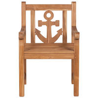 GARTENSTUHL Anker - Braun, Naturmaterialien/Metall (60/91/60cm) - Mr. Deko