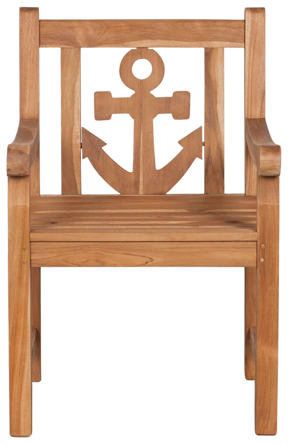 GARTENSTUHL Anker - Braun, Naturmaterialien/Metall (60/91/60cm) - Mr. Deko