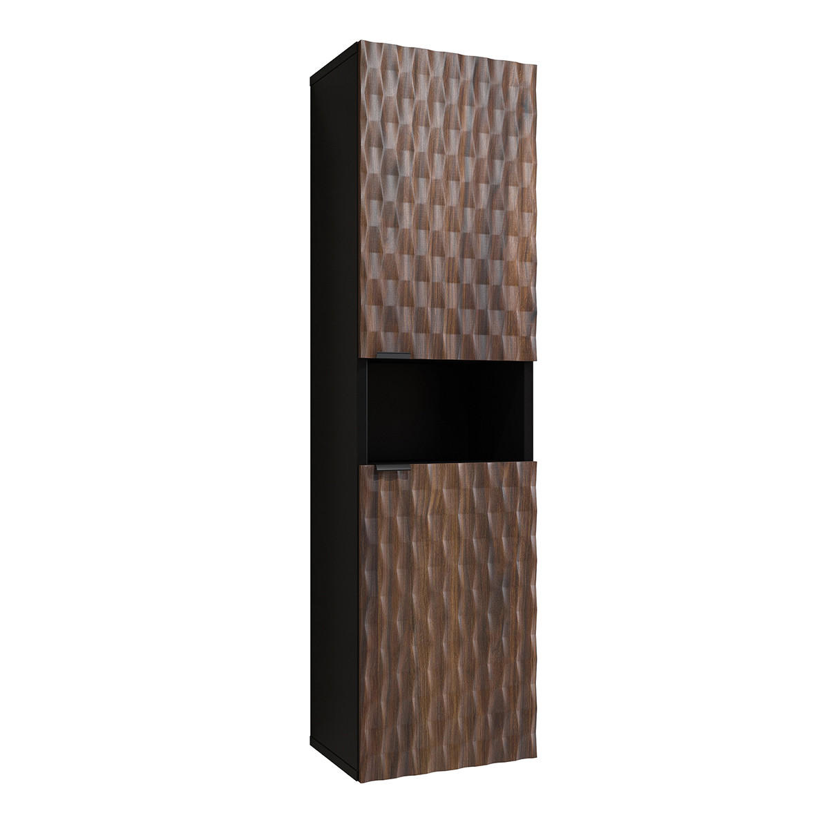 HÄNGESÄULE Nevia Holz und Schwarz - Schwarz, Holzwerkstoff (33/133/35cm) - Petits-meubles