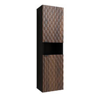 HÄNGESÄULE Nevia Holz und Schwarz - Schwarz, Holzwerkstoff (33/133/35cm) - Petits-meubles