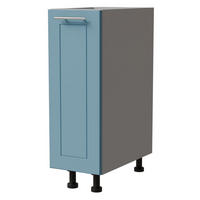 UNTERSCHRANK Bari D1D/20 Grau / RAL 5024 pastellblau 20 / 50 / 82cm - Blau/Grau, Holz/Holzwerkstoff (20/82/50cm) - Feldmann-Wohnen