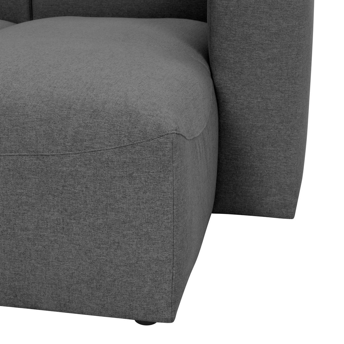 WOHNLANDSCHAFT 4 Kattrina Flachgewebe anthrazit - Anthrazit, Kunststoff (275/73/235cm) - 58aufmkessel