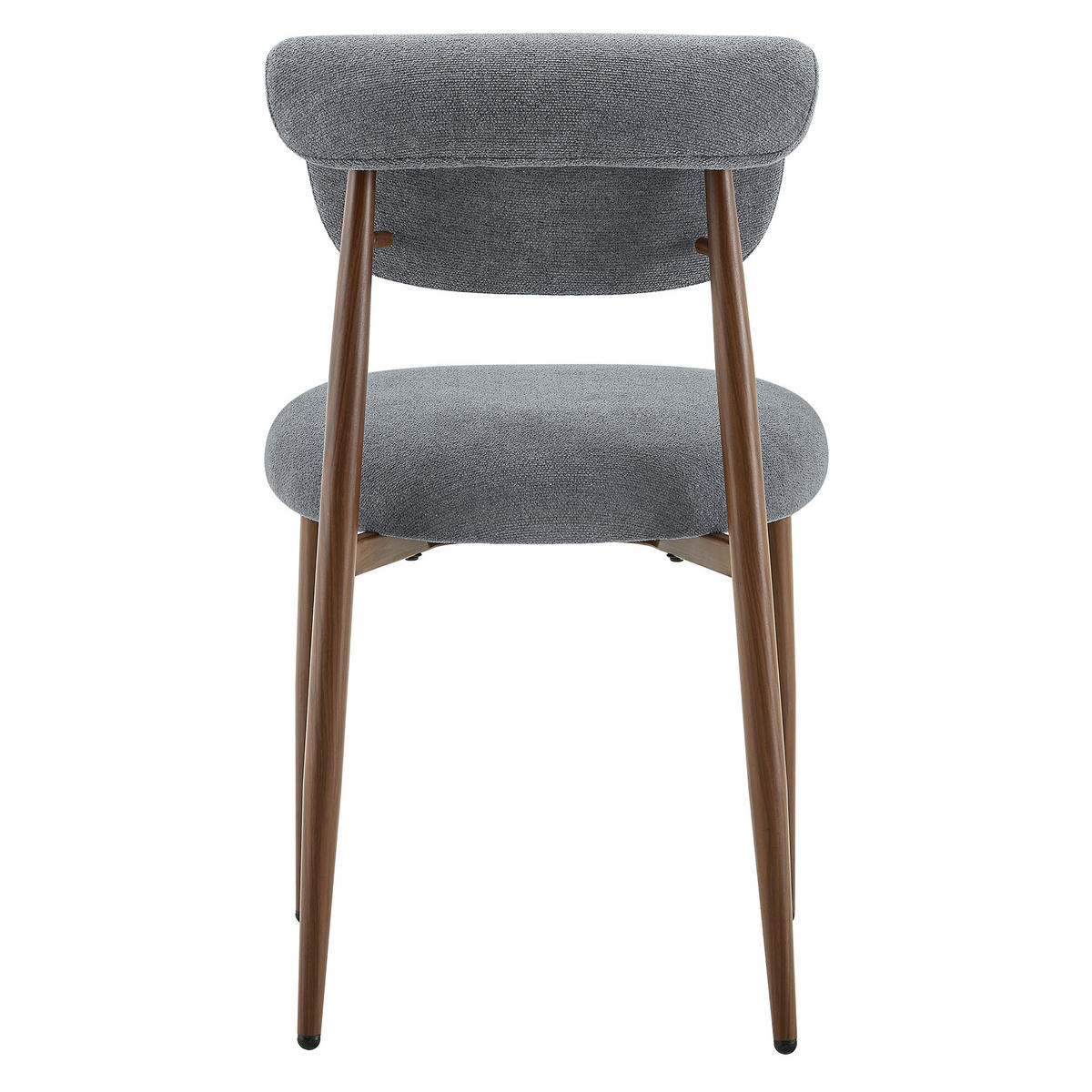 STUHL-SET DE-36452 4 Stück mit gebogener Rückenlehne Grau - Grau, Metall (58.5/83/48cm) - ComfortXL
