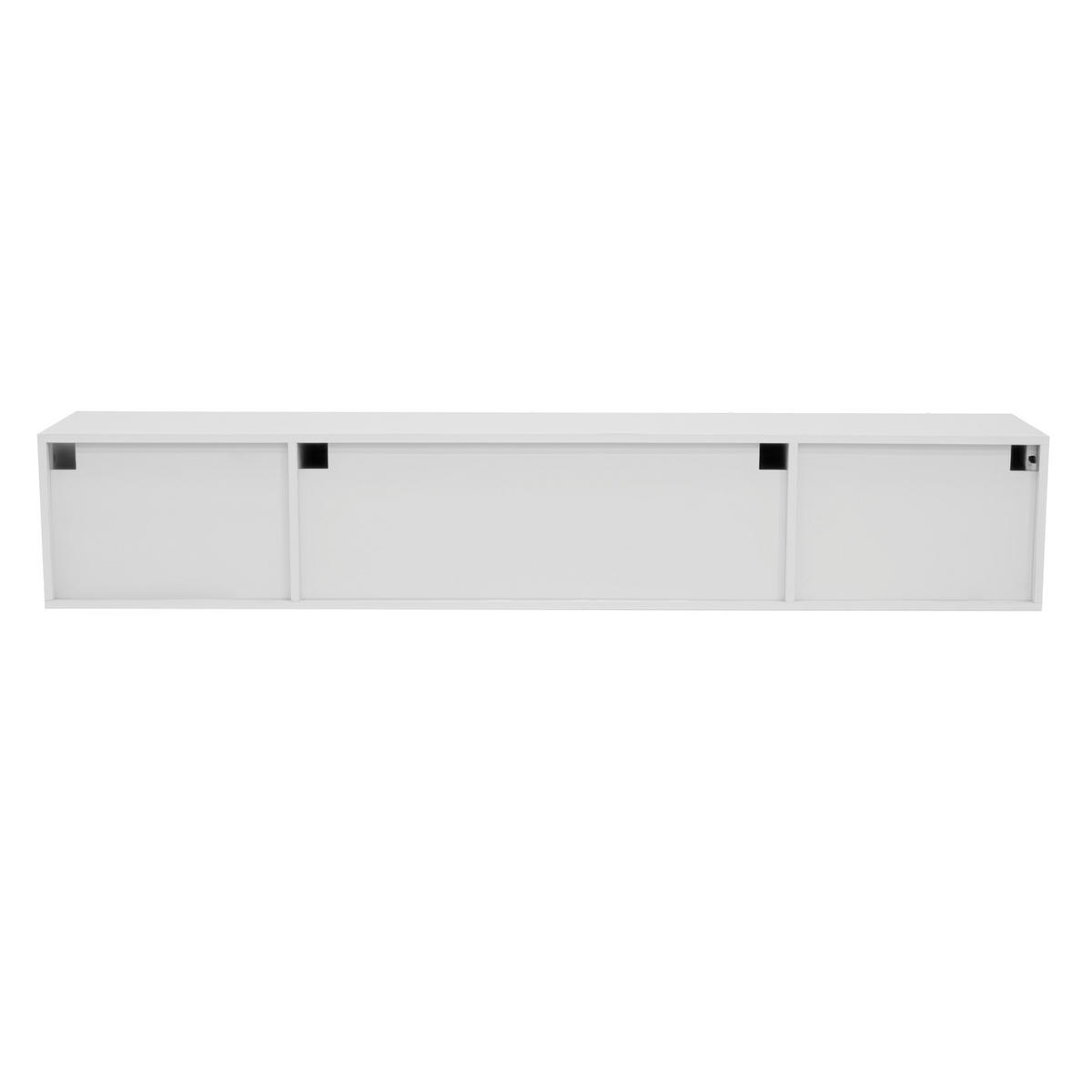 TV-SCHRANK 170cm Weiß Hochglanz grifflos Stauraum modern - Weiß, Holzwerkstoff (30/30.5/170cm) - FLIEKS