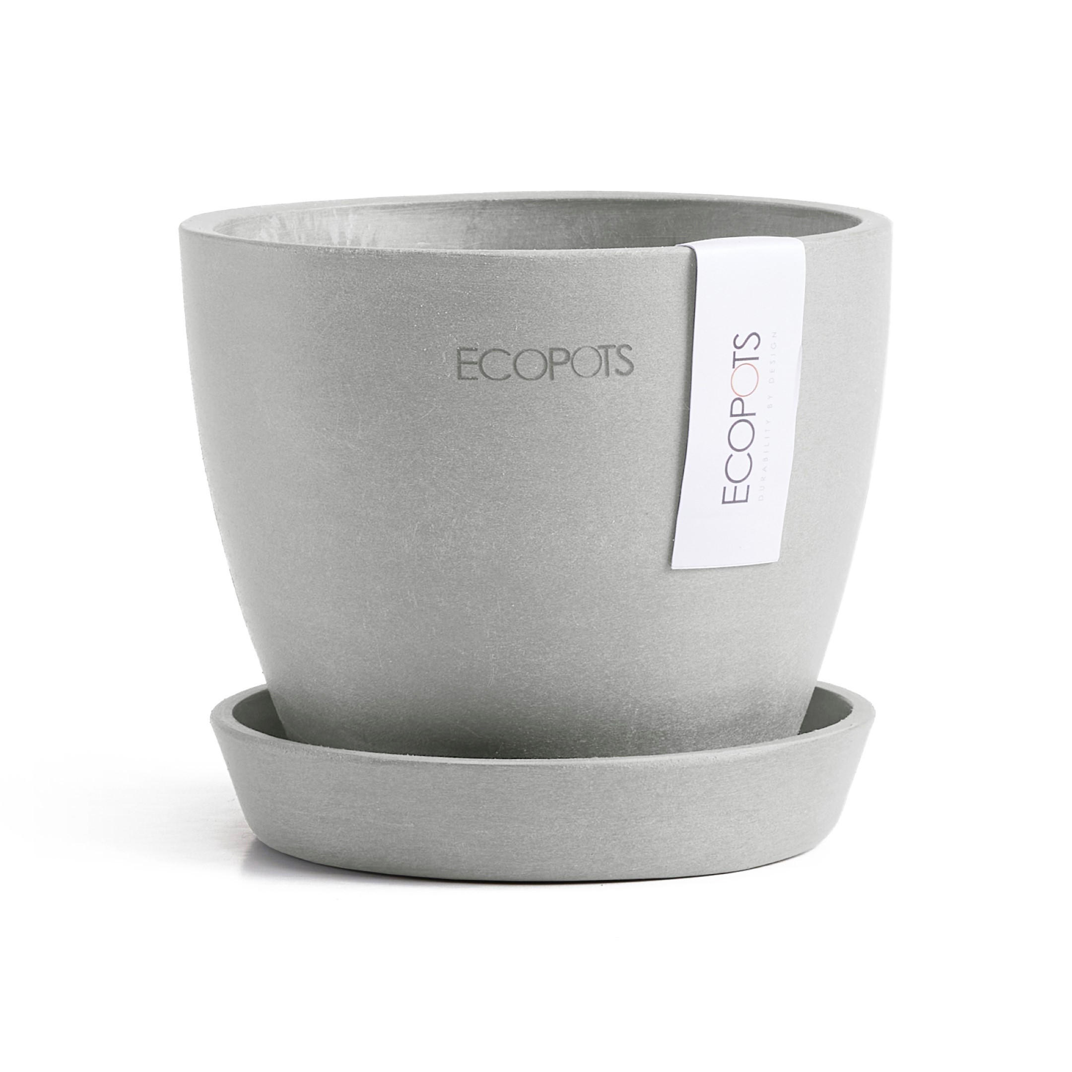 Ecopots Blumentopfuntersetzer Hellgrau 10.1 cm