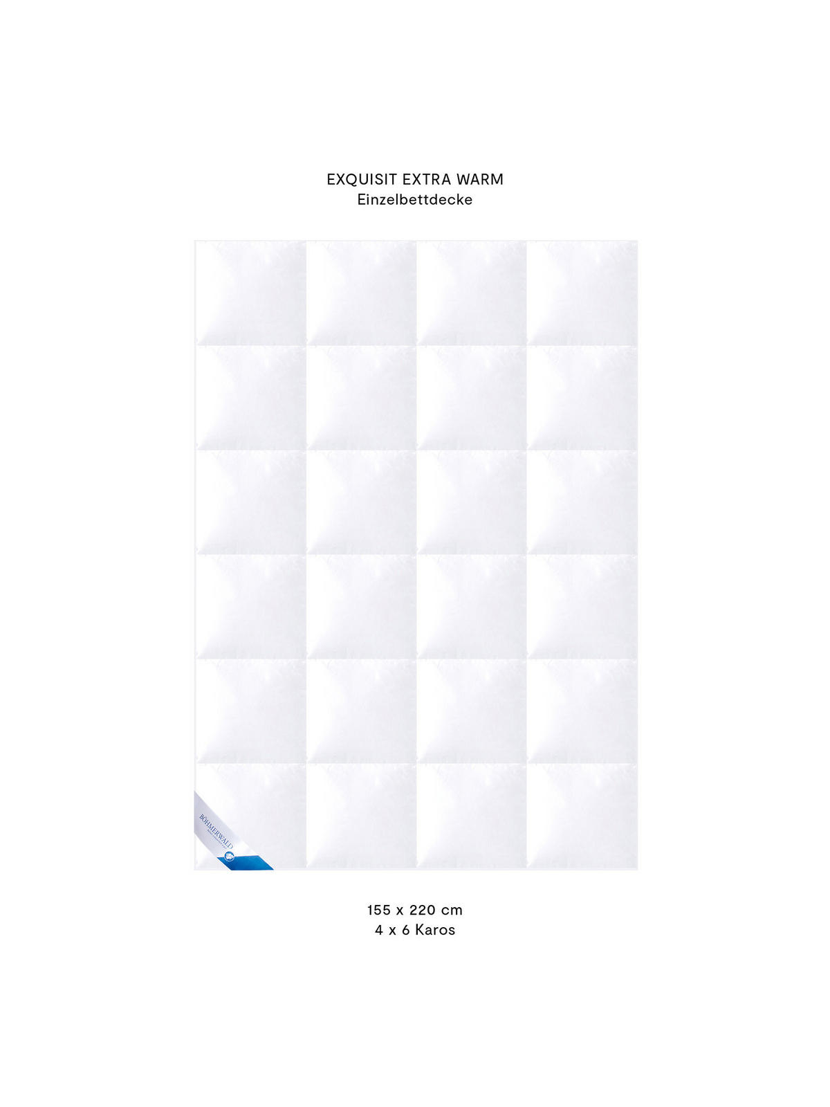 WINTERBETTDECKE EXQUISIT Gänsedaunen extra warm - Weiß, Naturmaterialien/Textil (155/220cm) - Böhmerwald