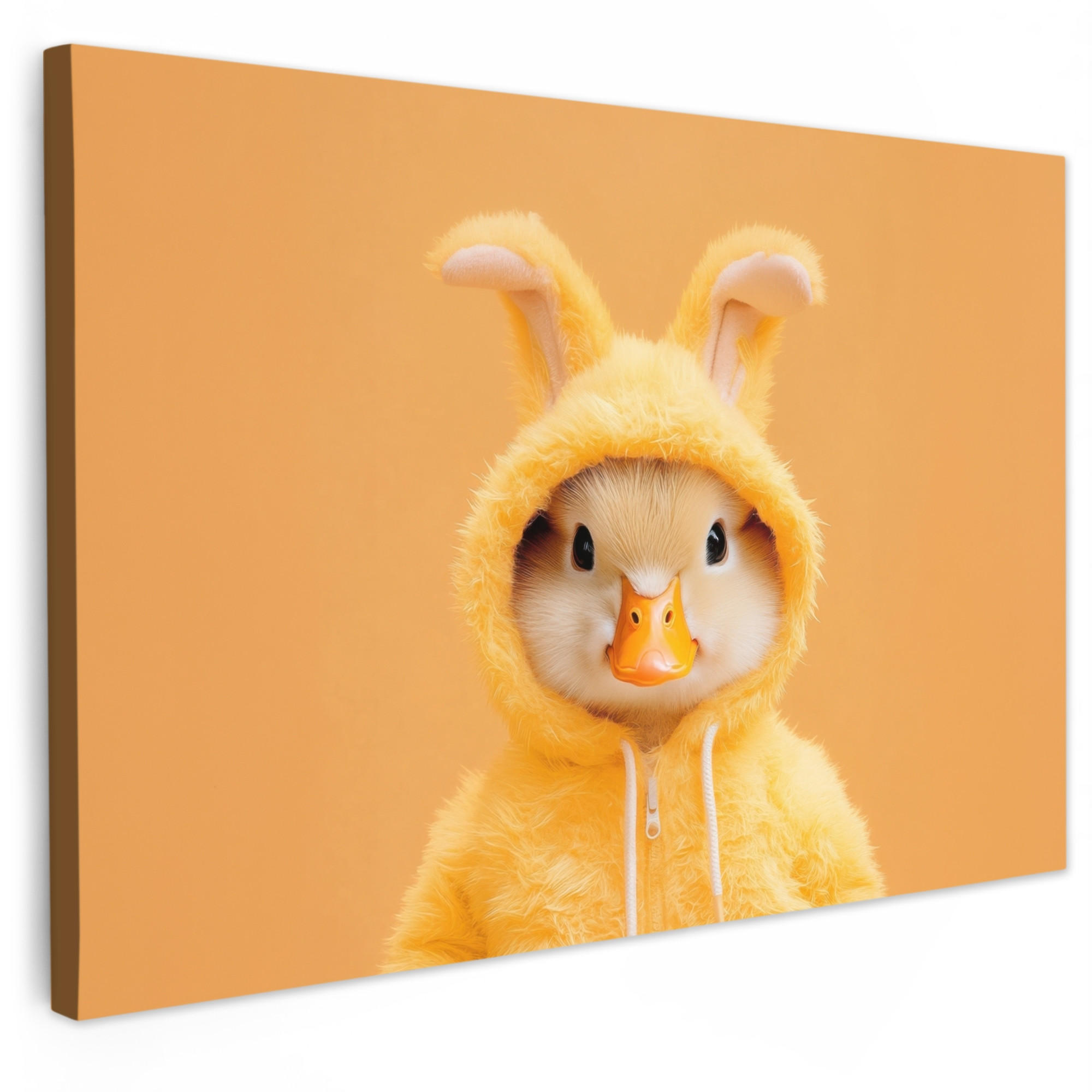MuchoWow OBRAZ NA PLÁTNĚ Velikonoční zajíček - kostým - kachna 30x20 cm