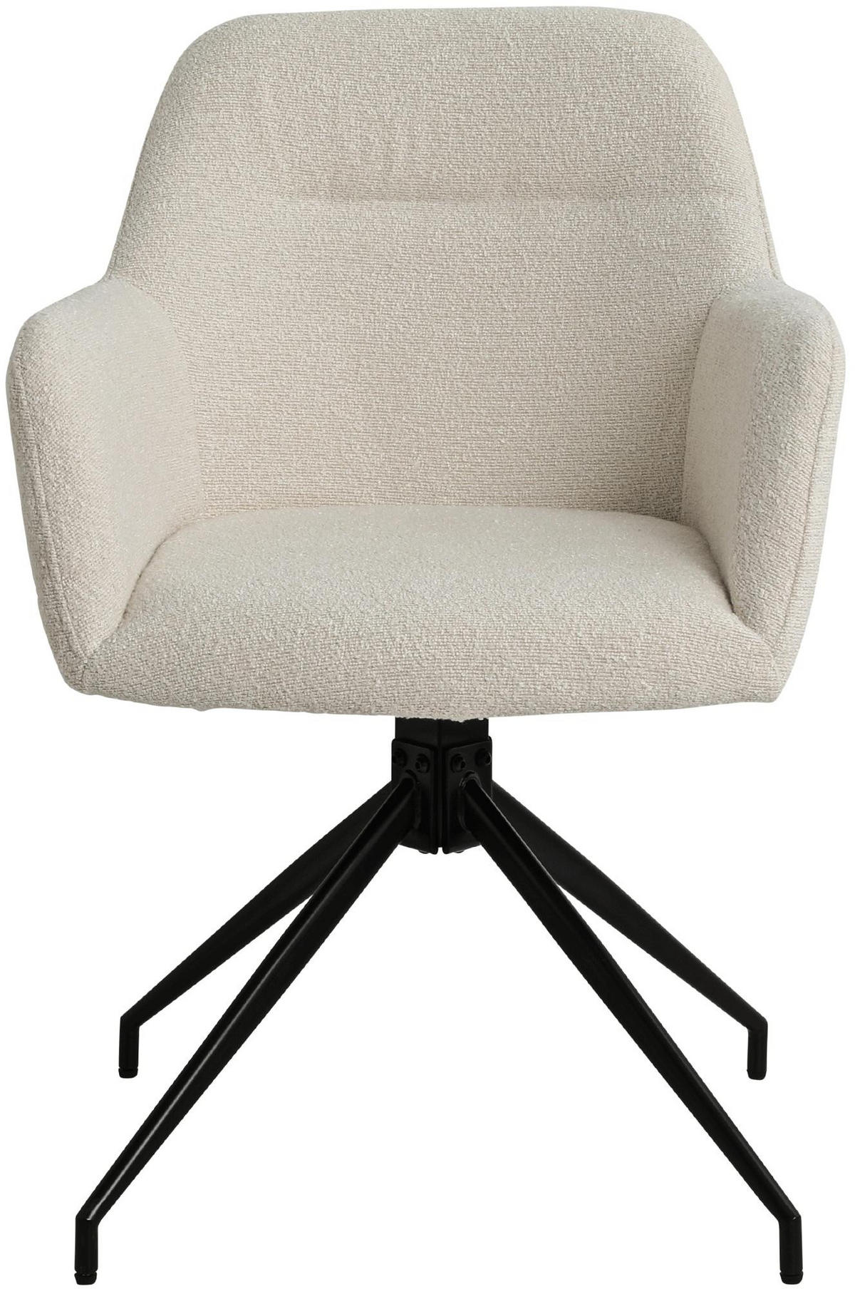 ARMLEHNENSTUHL Stoff Creme - Creme, Textil/Metall (58/83/61cm) - CLP