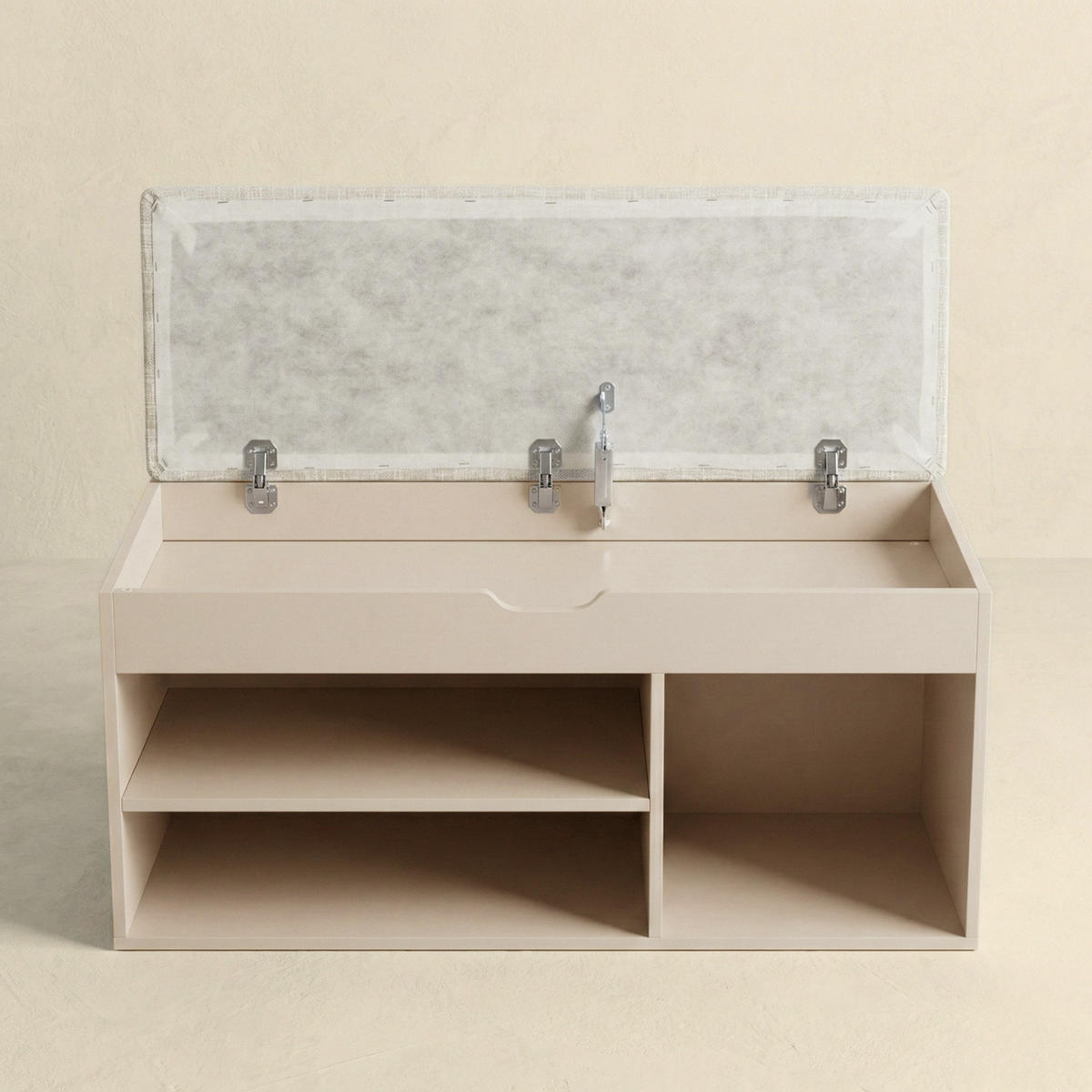 SCHUHREGAL Tria 80/43/30 cm - Hellgrau, Holzwerkstoff (30/43/80cm) - BOXIMO