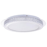 LED DECKENLEUCHTE Metall Weiß Kristalloptik - Weiß, Metall (45/45/6.7cm)