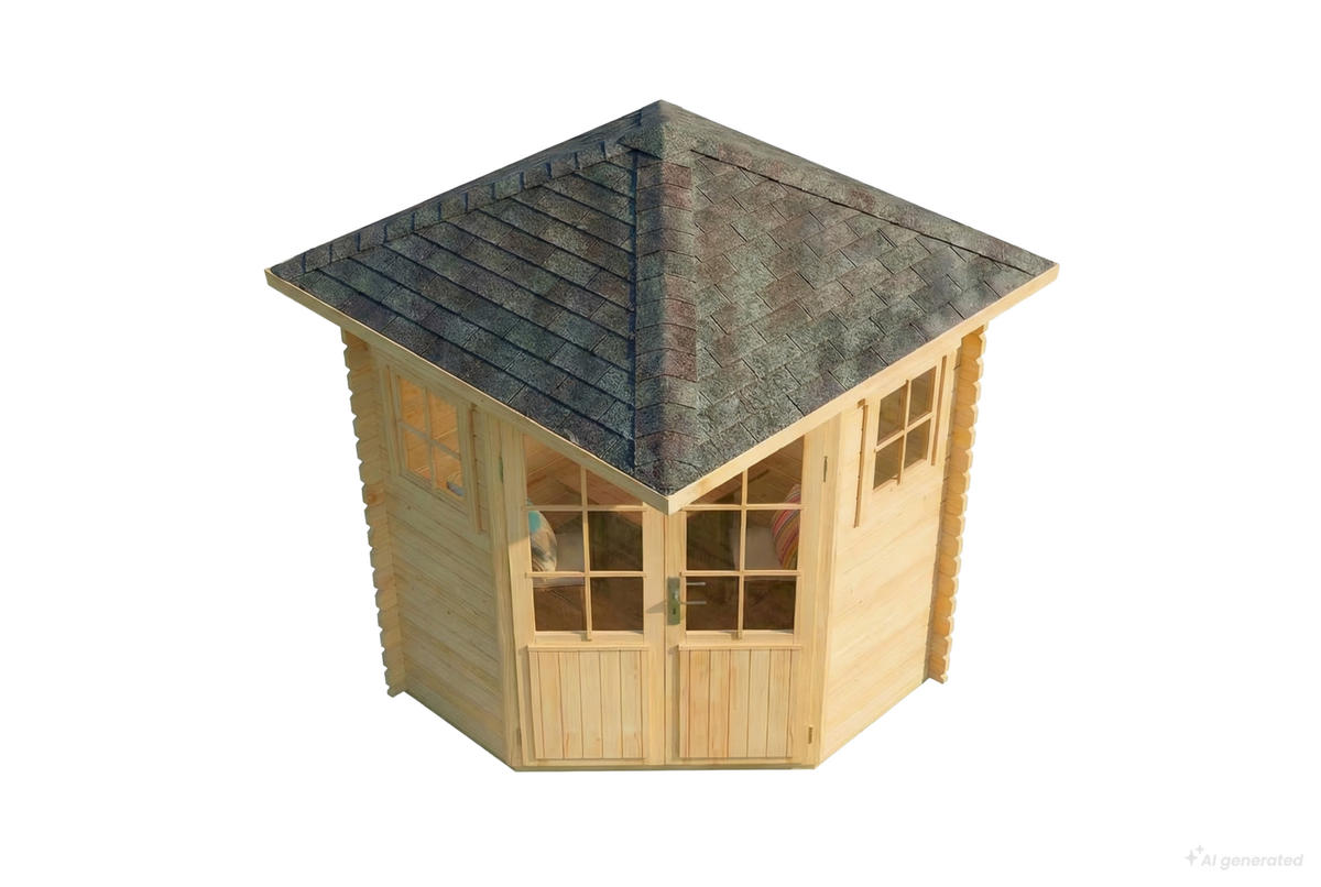 GERÄTEHAUS Holz Sunny Compact - Naturfarben, Holz (220/248/220cm) - Alpholz