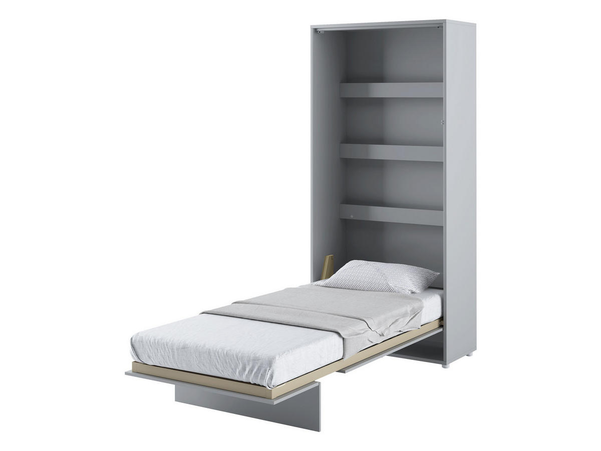 SCHRANKBETT Bed-Concept BC-03 90x200 - Grau, Holz/Holzwerkstoff (90/200cm) - MIRJAN24