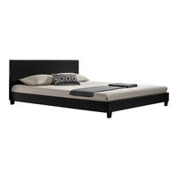 POLSTERBETT Albacete - Schwarz, Textil (180/200cm) - Corium