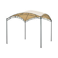 PAVILLON Bonn Beige Polyester Gartenpavillon Gartenlaube - Beige, Kunststoff (295/279/295cm) - DELUKE