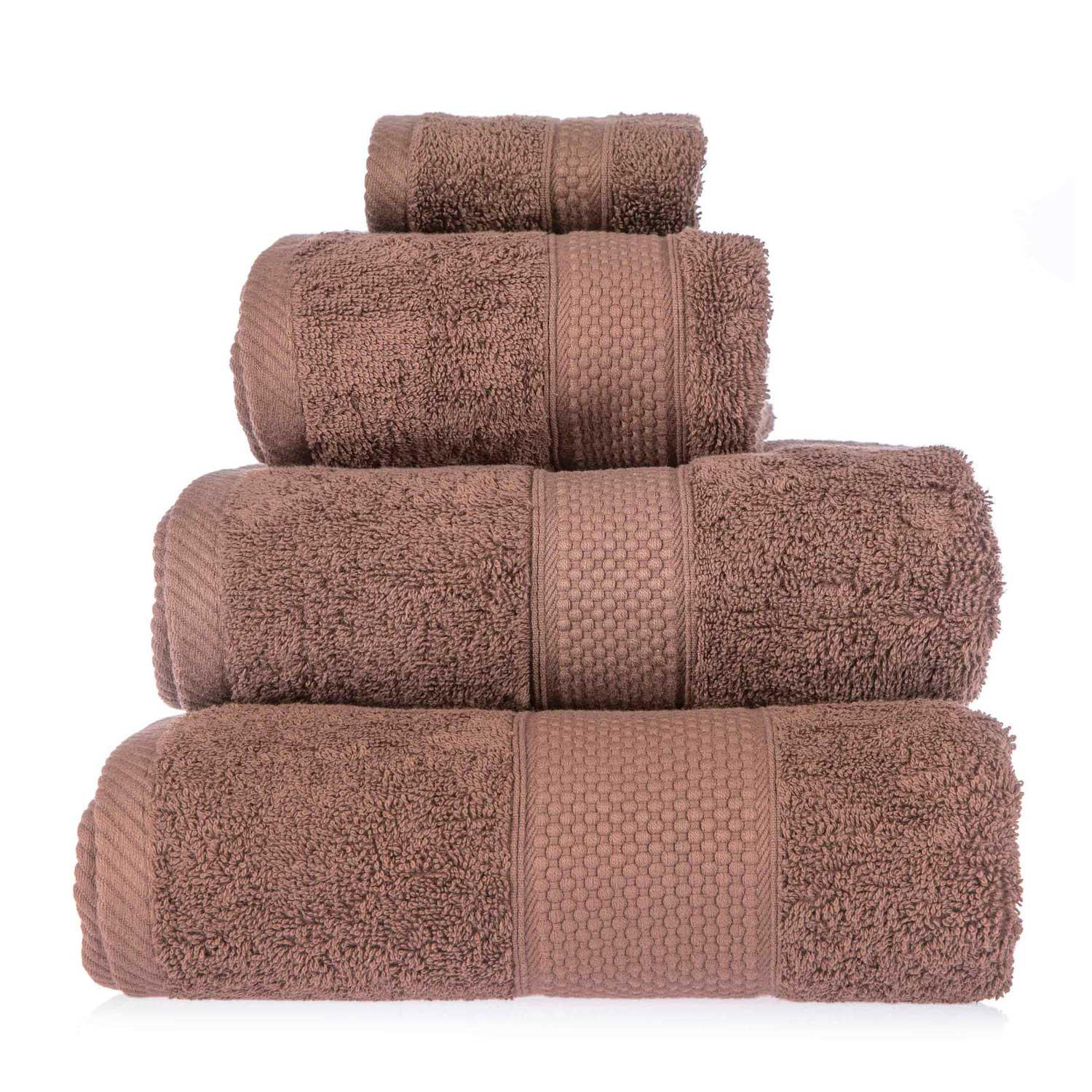 FROTTIERSET Essential 4-teilig braun - Braun, Textil (100/150cm) - Homescapes