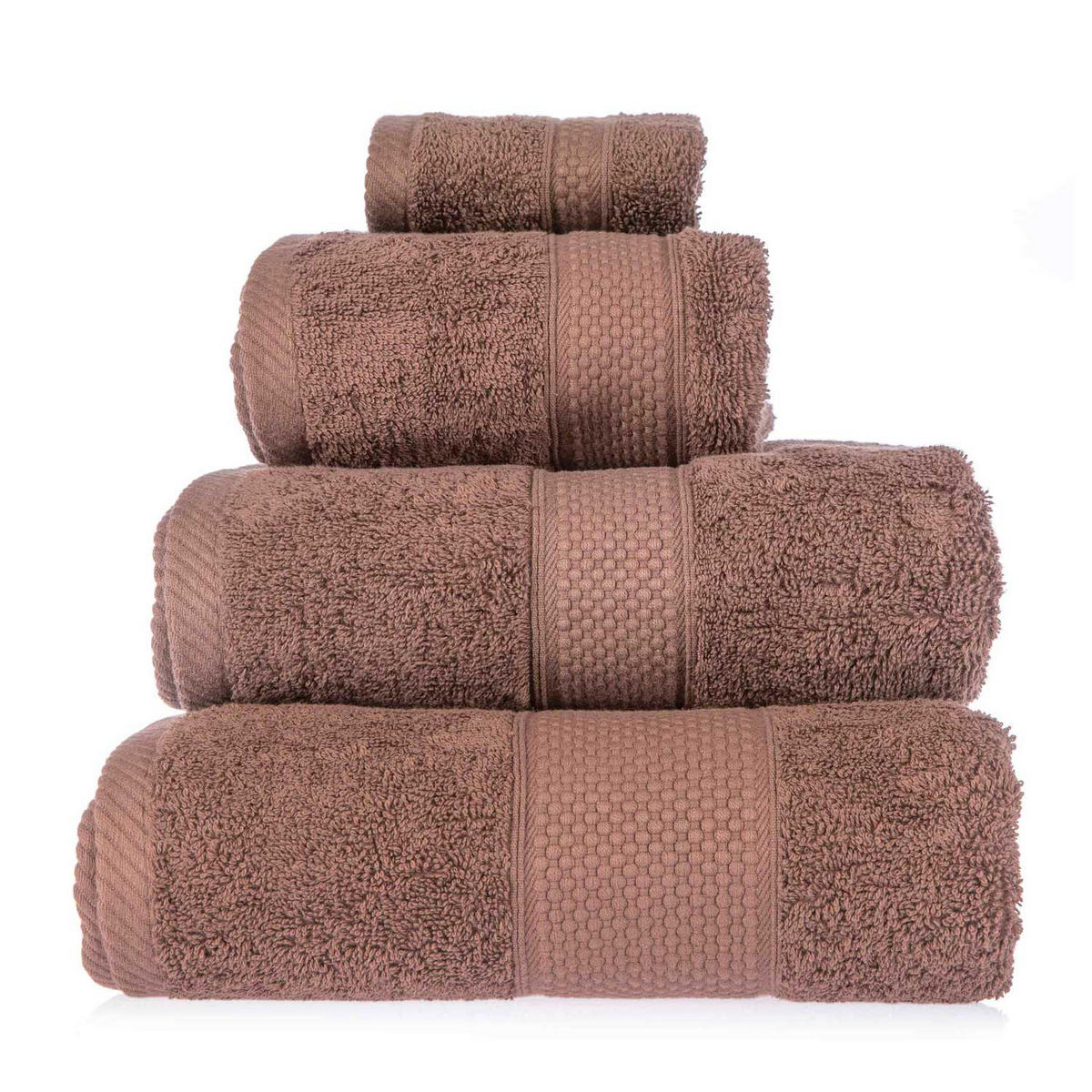 FROTTIERSET Essential 4-teilig braun - Braun, Textil (100/150cm) - Homescapes