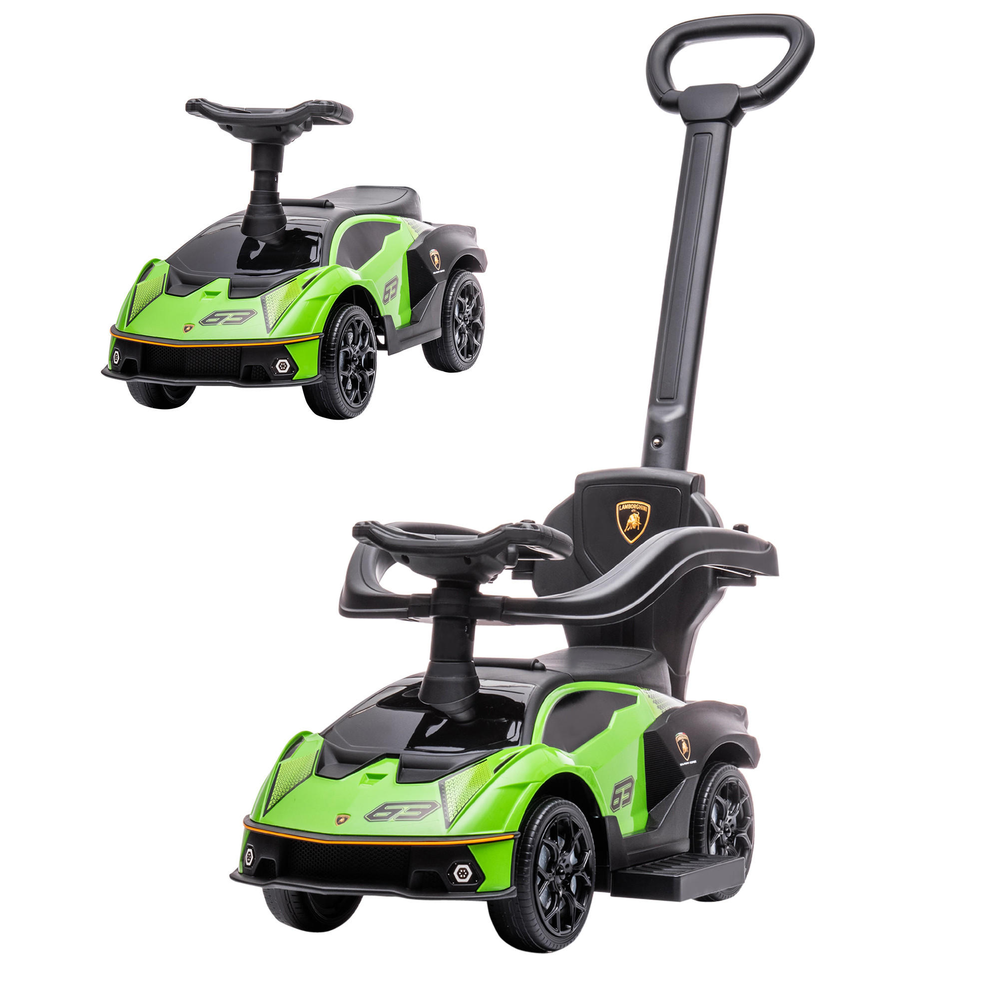 KINDER-RUTSCHAUTO Kunststoff Metall Grün - Grün, Kunststoff (86.5/40/89.5cm) - AIYAPLAY