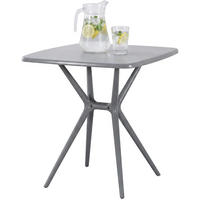 GARTENTISCH Sven eckig 72x72x76cm Kunststoff Grau Balkontisch - Grau, Kunststoff (72/72/76cm) - DELUKE