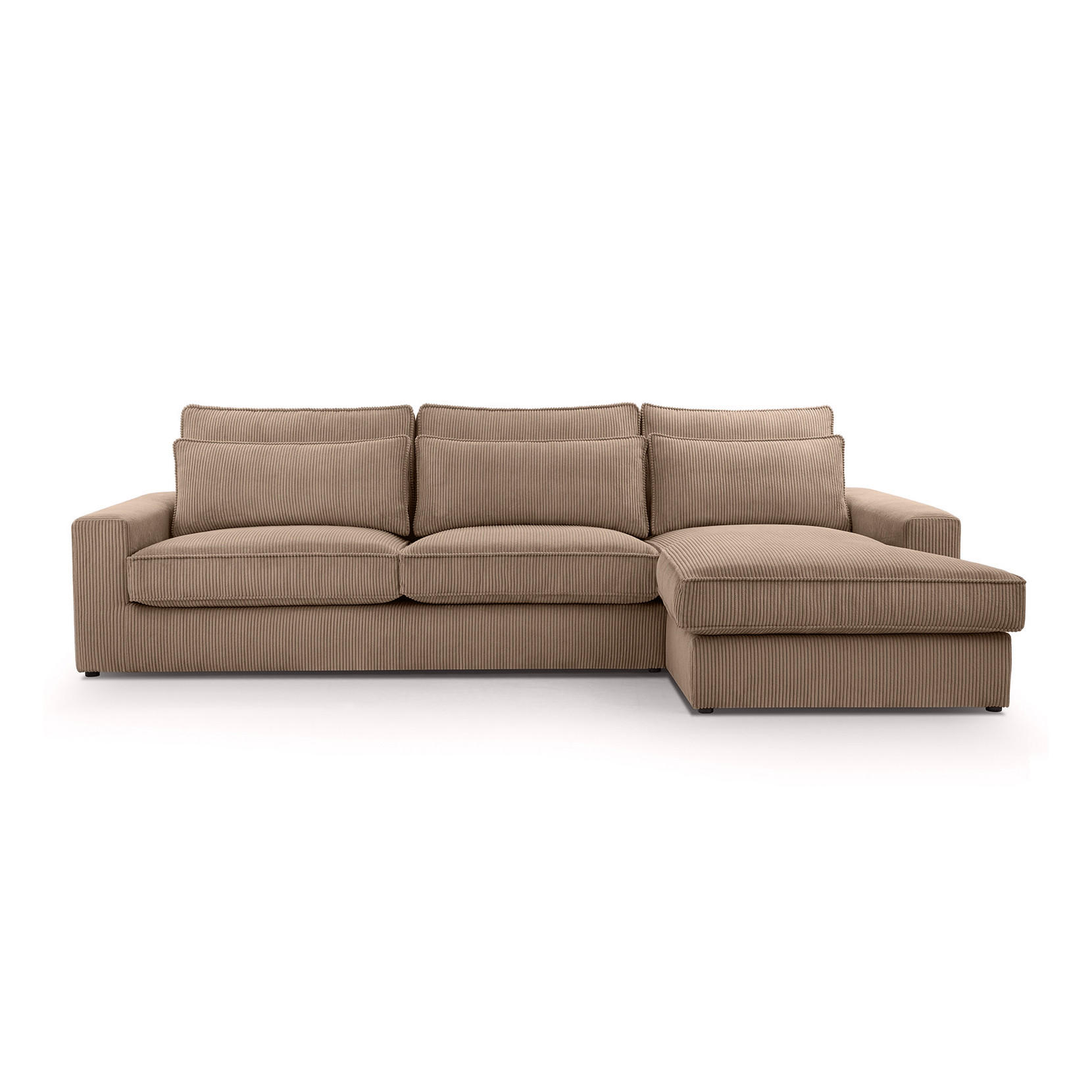 ECKSOFA 4 Sitzer Medan Mini, Braun - Braun, Textil (276/176cm) - Fedve