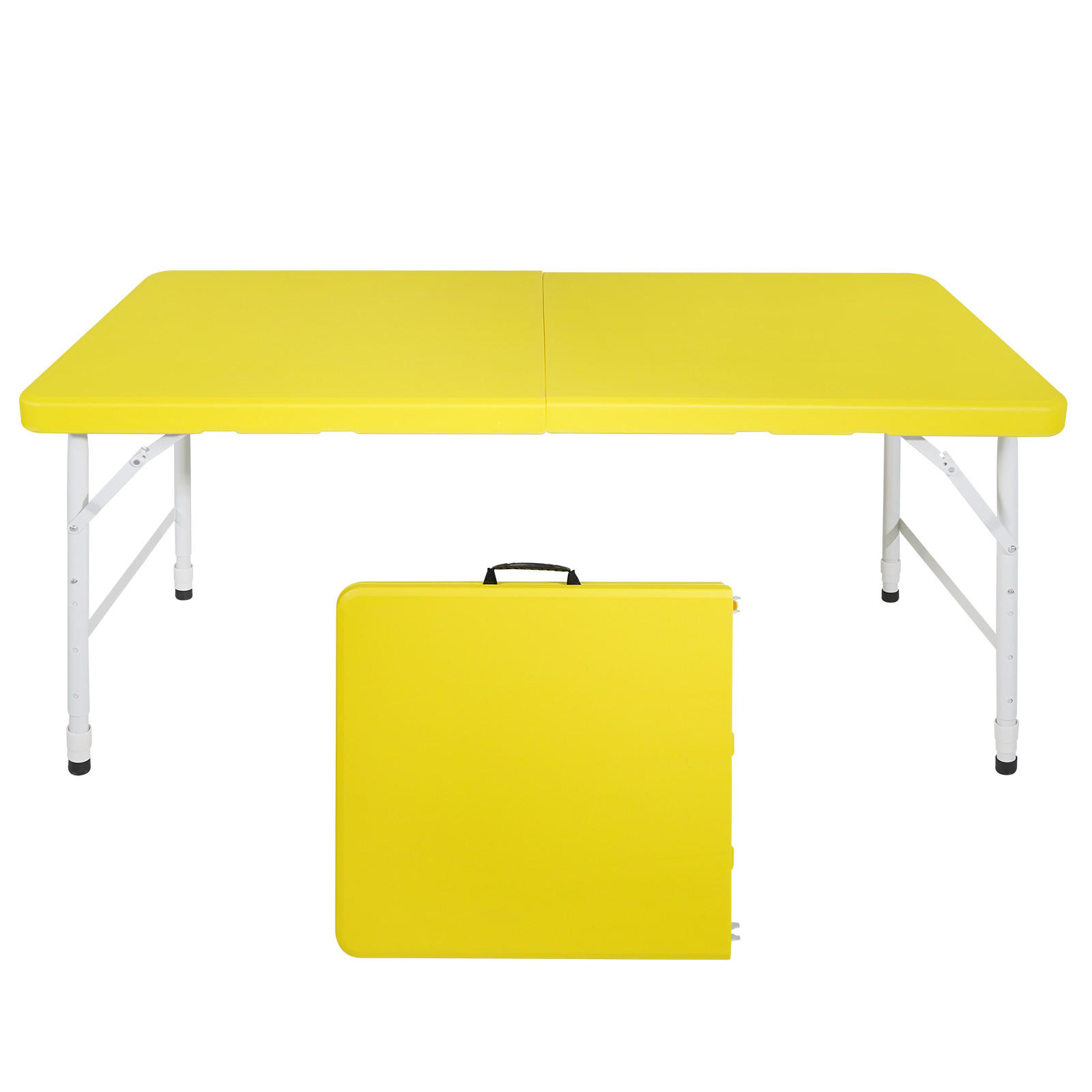 KLAPPTISCH 125 cm Gelb - Gelb, Kunststoff (125/61/74cm) - ComfortXL