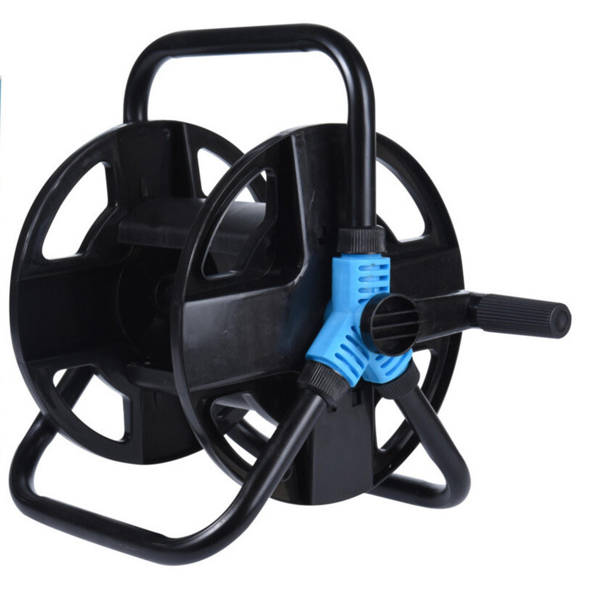 GARTENSCHLAUCH-AUFROLLER 15 m - Schwarz, Metall (10/26.3/28cm)