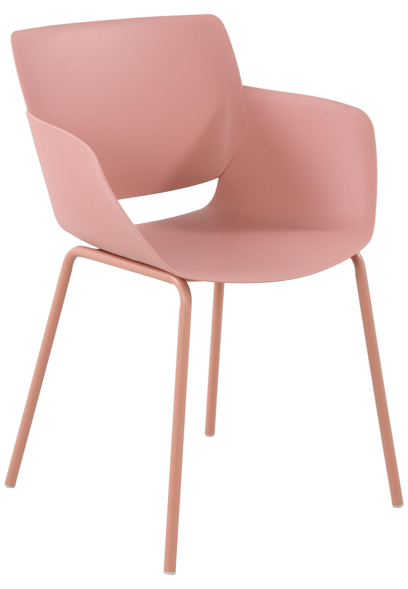 STUHL Kunststoff Pink - Pink, Kunststoff/Metall (58/80/54cm) - CLP
