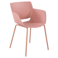 STUHL Kunststoff Pink - Pink, Kunststoff/Metall (58/80/54cm) - CLP