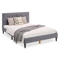 POLSTERBETT mit Lattenrost 120/200 cm in Grau - Grau, Textil (120/200cm) - Homestyle4u