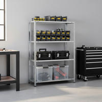 SCHRAUBREGAL PANDA MID | HxBxT 150x110x40cm | 4 Fachböden | Fachlast 90kg | Verzinkt - Silberfarben, Metall (110/150/40cm) - PROREGAL