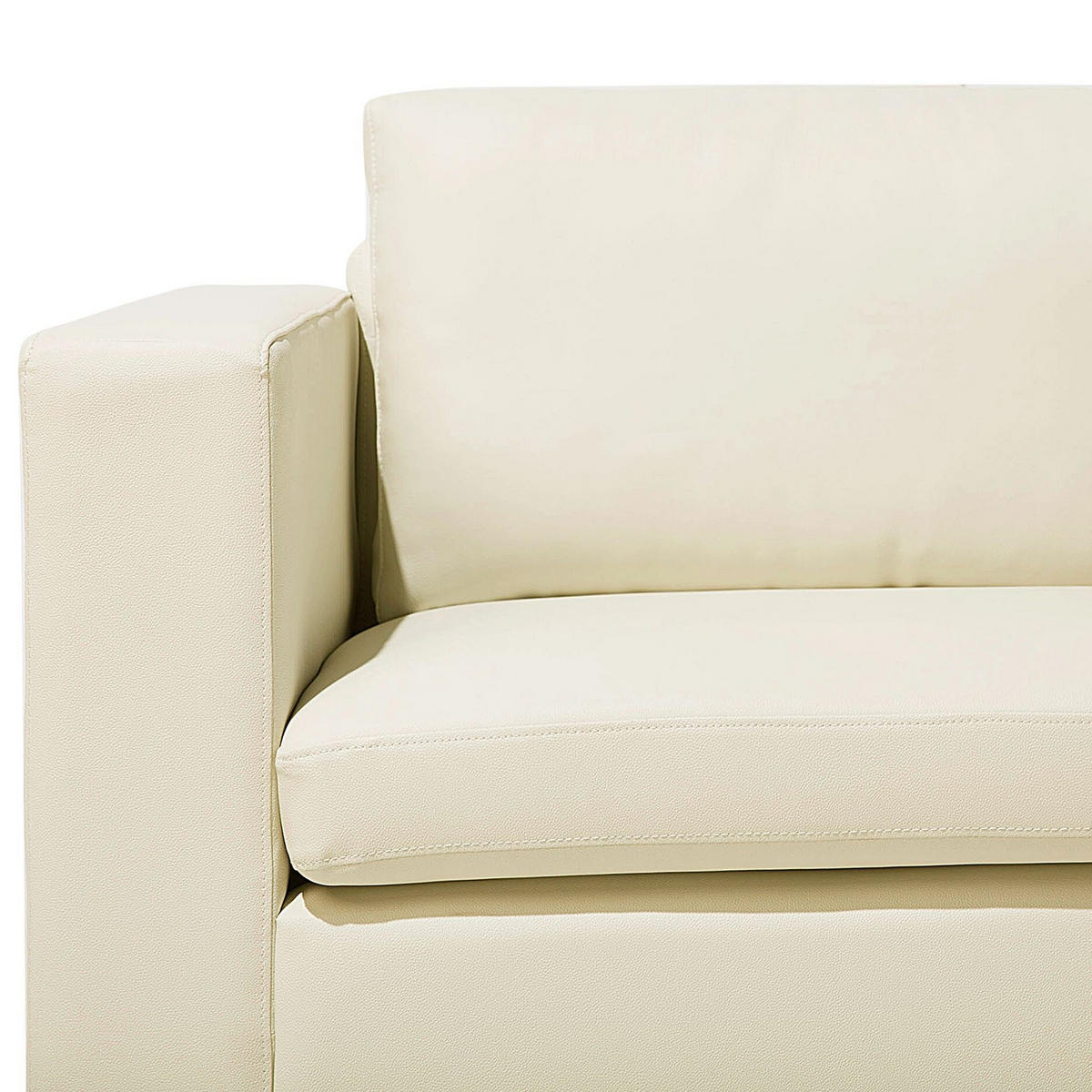 3-SITZER-SOFA Echtleder Beige Helsinki - Beige, Leder/Fell (186/72/76cm) - Beliani