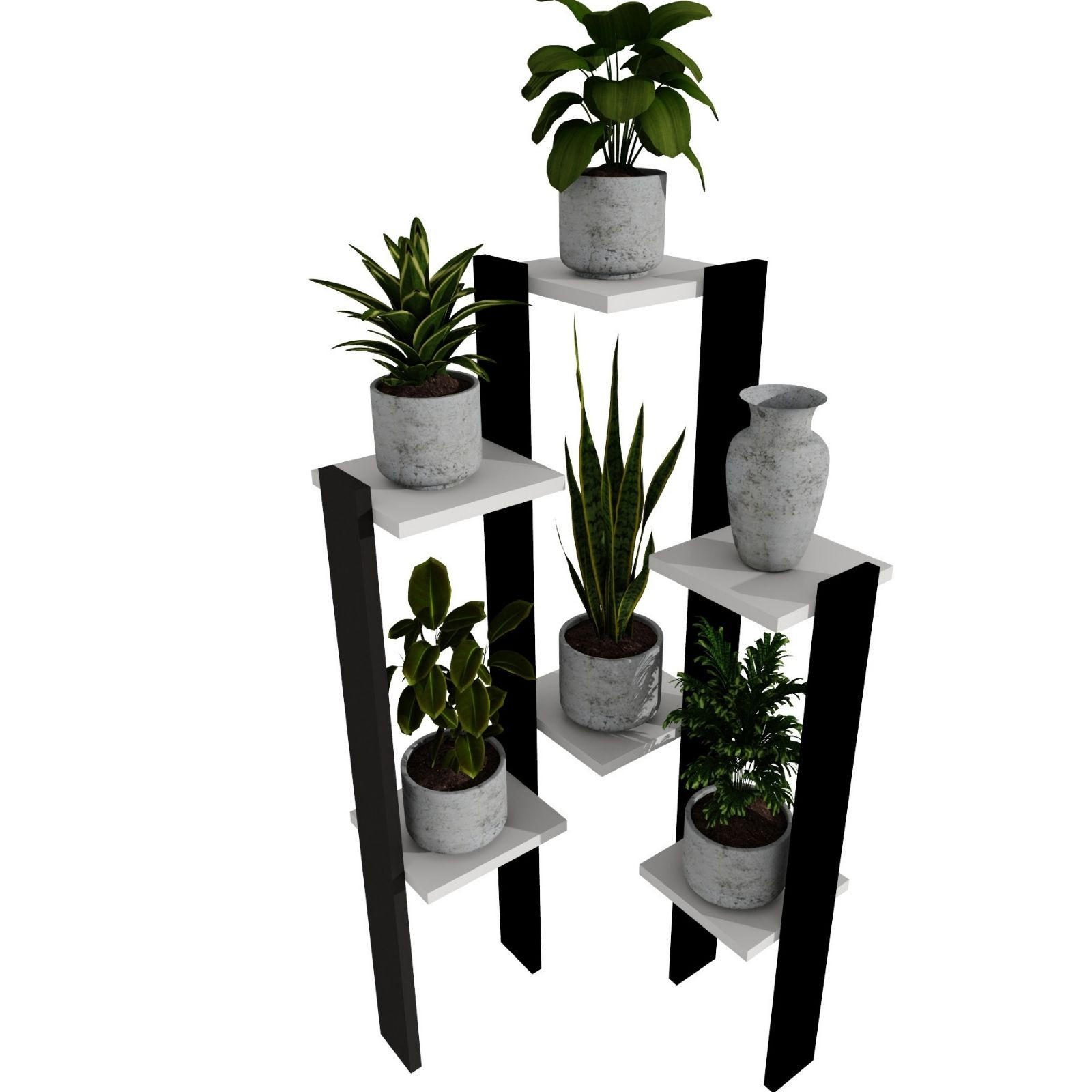BLUMENSTÄNDER M6 - Weiß, Holzwerkstoff (49/108/48cm) - RAUMHIRSCH FURNITURE